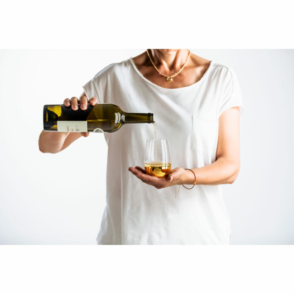 Eisch Allround / Wein-Becher Weißwein Elevate, 2er Set, Weinglas, Trinkglas, Kristallglas, Goldfarben, 340 ml, 15009915