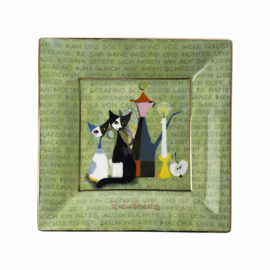 Goebel Bowl Rosina Wachtmeister - La storia, Decorative Bowl, Decorative Plate, Fine Bone China, Colorful, 16 x 16 cm, 66861011