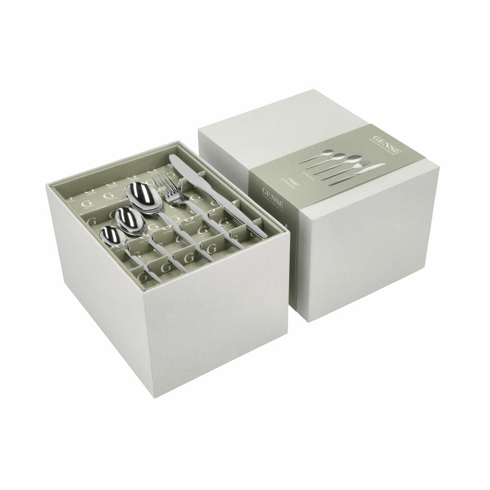 Gense Besteck-Set Twist 60-tlg., Messer, Gabeln, Löffel, 18/0 Edelstahl, 20586
