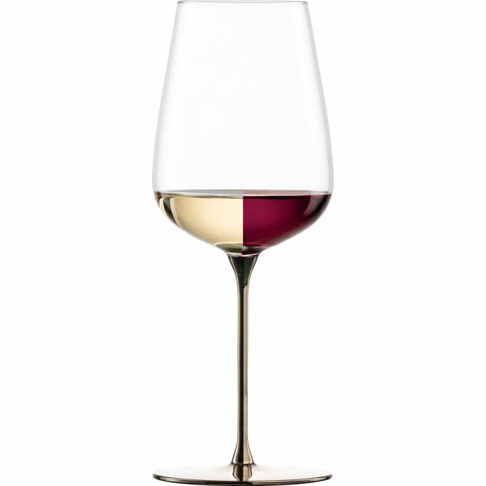 Eisch Allroundgläser Essenca Sensisplus, 2er Set, Weißweinglas, Weinglas, Kristallglas, Platin, 580 ml, 15434031