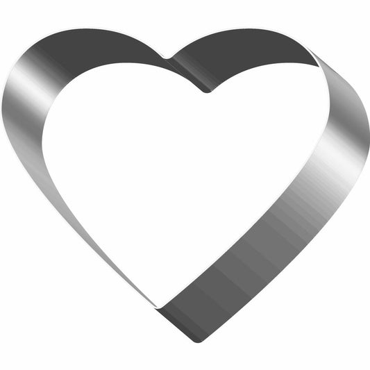 Folkroll heart cookie cutter, cookie cutter, cookie mold, biscuit, cookies, stainless steel, 60 x 58 mm, 337691
