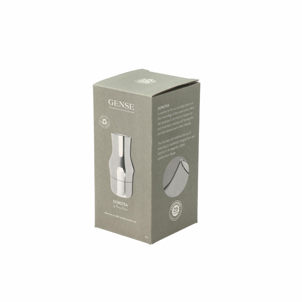 Gense Gewürzmühle Dorotea Glänzend, Pfeffermühle, Rostfreier Stahl 18/10, 14 cm, 35731