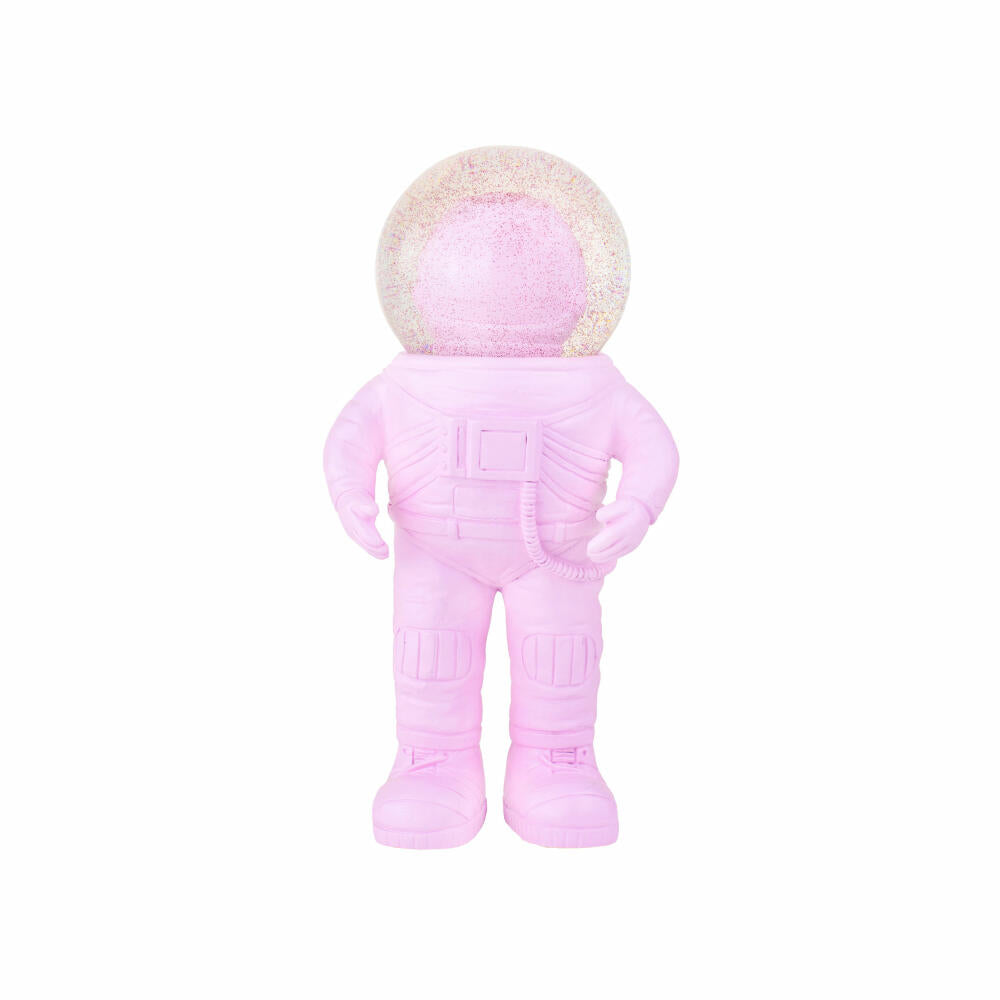 Donkey Products Summerglobe The Astronauts Medium, Glitzerkugel, Schneekugel, Glas / Polyresin, Pink, 18 cm, 360025