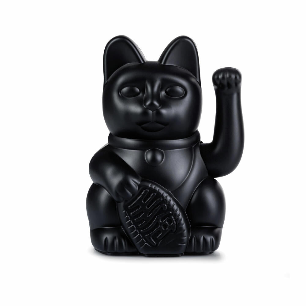 Donkey Products Lucky Cat Maneki Neko, Winkekatze, Glücksbringer, Kunststoff, Black, 15 cm, 330466