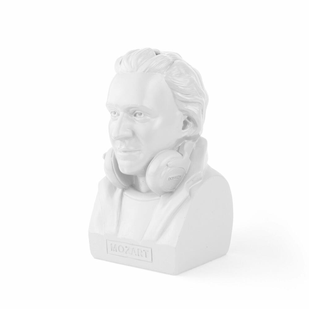 Donkey Products Money Box Historic Hipster Mozart, Coin Box, Polyresin, White, 8 x 9 x 14.5 cm, 330217