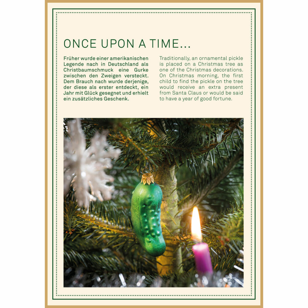 Donkey Products Weihnachtsgurke, Tannenbaumschmuck im Glas, Weihnachtsdeko, Glas, Grün, 300996