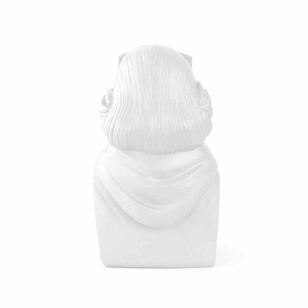 Donkey Products Money Box Historic Hipster Shakespeare, Coin Box, Polyresin, White, 8 x 9 x 14.5 cm, 330216