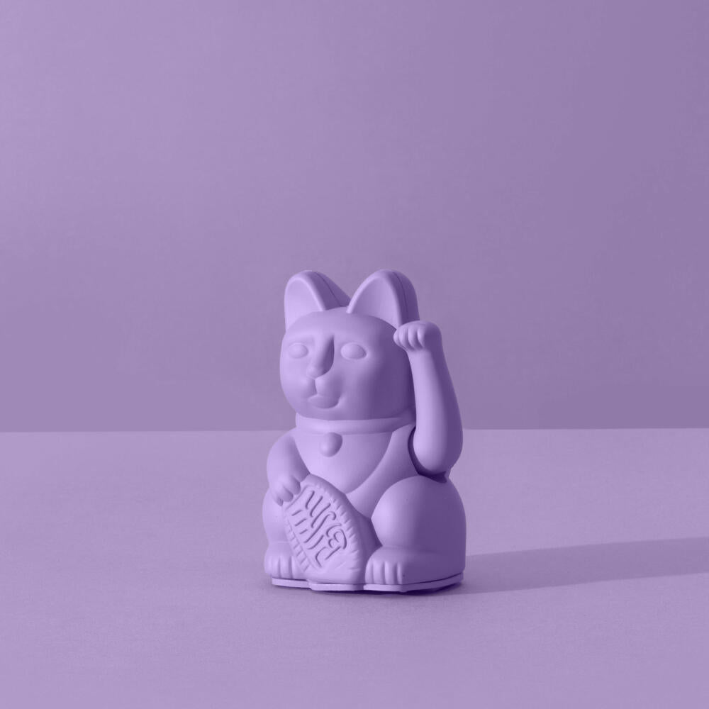 Donkey Products Winkekatze Lucky Cat Mini Maneki Neko, Kunststoff, Lilac, 9.8 cm, 330541