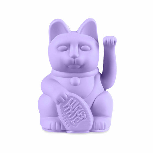 Donkey Products Lucky Cat Mini Maneki Neko, Winkekatze, Kunststoff, Lilac, 9.8 cm, 330541