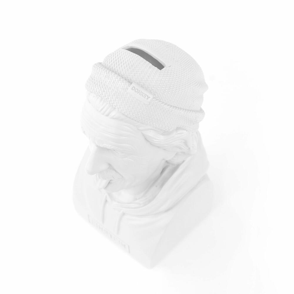 Donkey Products Spardose Historic Hipster Einstein, Münzdose, Polyresin, Weiß, 8 x 9 x 14.5 cm, 330215