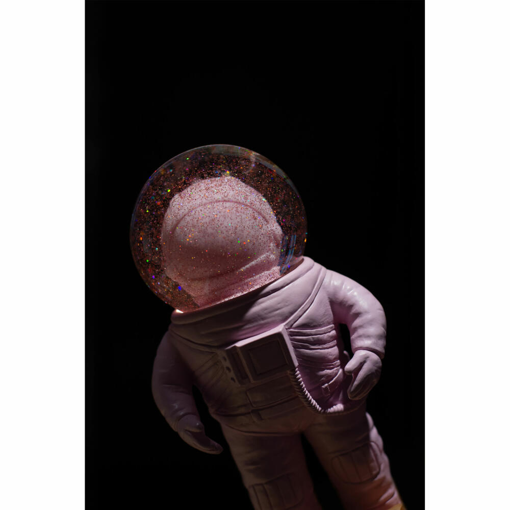 Donkey Products Summerglobe The Astronauts Medium, Glitzerkugel, Schneekugel, Glas / Polyresin, Pink, 18 cm, 360025