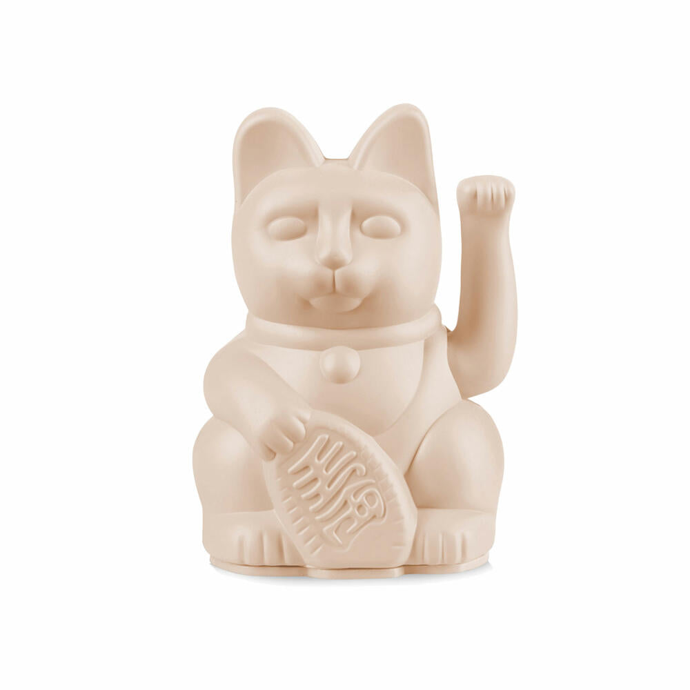 Donkey Products Lucky Cat Mini Maneki Neko, waving cat, lucky charm, plastic, ochre, 9.8 cm, 330538