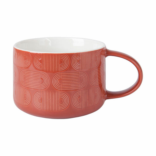 Maxwell & Williams Jumbotasse Crest, Becher, Porzellan, Terracotta, 500 ml, KL0273