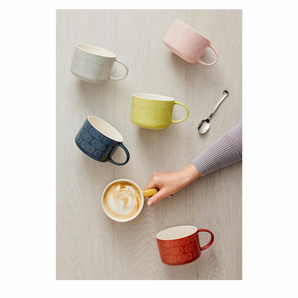 Maxwell &amp; Williams Jumbo Cup Crest, Mug, Porcelain, Yellow, 500 ml, KL0278