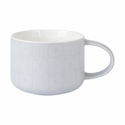 Maxwell & Williams Jumbotasse Crest, Becher, Porzellan, Grau, 500 ml, KL0274