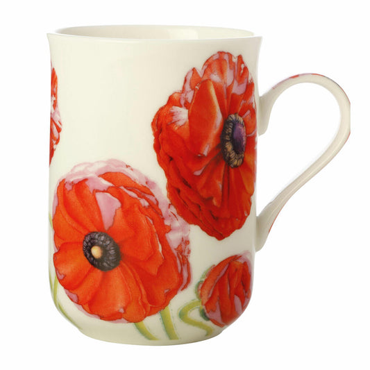 Maxwell & Williams Becher Ranunkel - Katherine Castle Floriade, Tasse, Kaffeetasse, Bone China, Bunt, 350 ml, JY0041