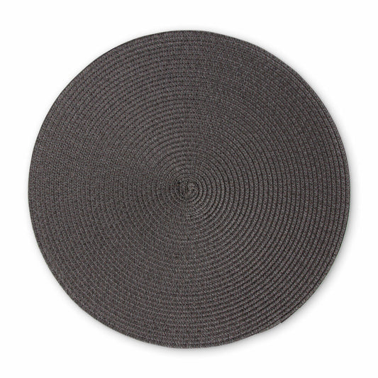 Continenta Tischset Rund, Platzset, Platzdecke, Platzmatte, Untersetzer, Kunststoff, Ø 38 cm, Anthrazit, 6620