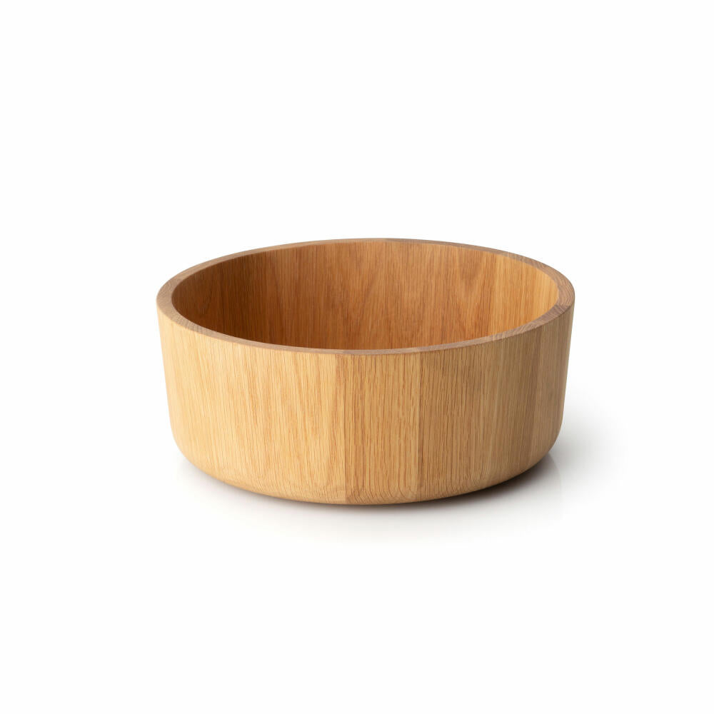 Continenta bowl, serving bowl, bowl, salad bowl, fruit bowl, wooden bowl, oak wood, Ø 26 x 10.3 cm, 4136