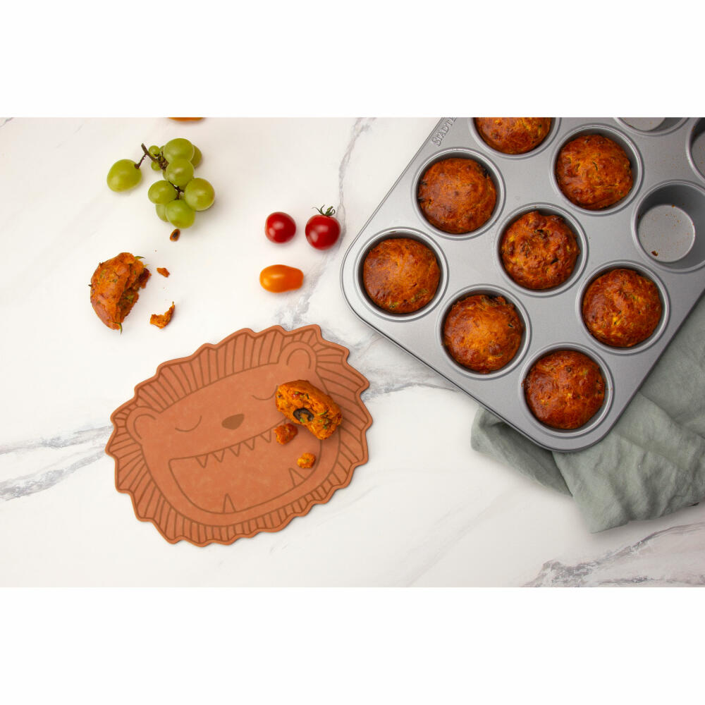 Continenta Kinderbrett Löwe, Frühstücksbrett, Brettchen, Duracore, Braun, 23.3 x 17 cm, 5331