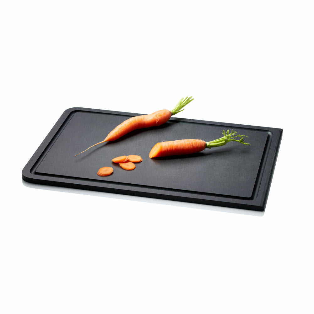 Continenta carving board Duracore, cutting board, kitchen board, serving board, wood paper fiber, black, 38.5 x 27 cm, 5313