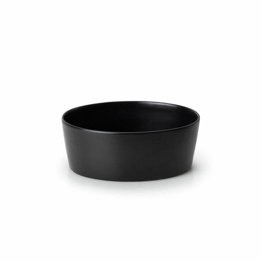 Continenta Brottopf oval mit Holzdeckel, M, Keramik, Gummibaumholz, Schwarz, 30 x 23 x 13.5 cm, 3730