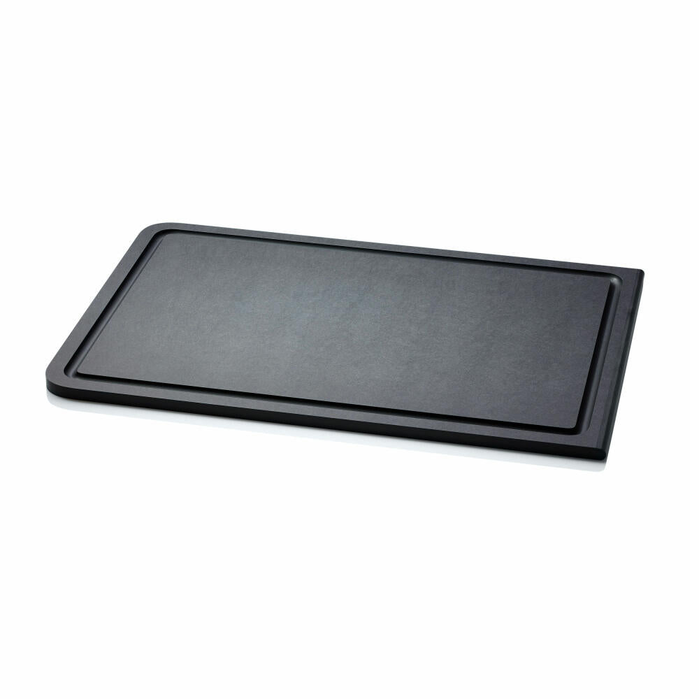 Continenta carving board Duracore, cutting board, kitchen board, serving board, wood paper fiber, black, 38.5 x 27 cm, 5313