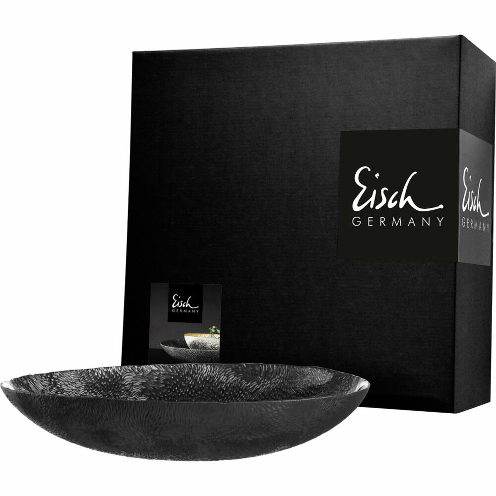 Eisch Schale Sen Black, Servierschale, Schüssel, Dekoschale, Glas, Schwarz, Ø 30 cm, 75131631