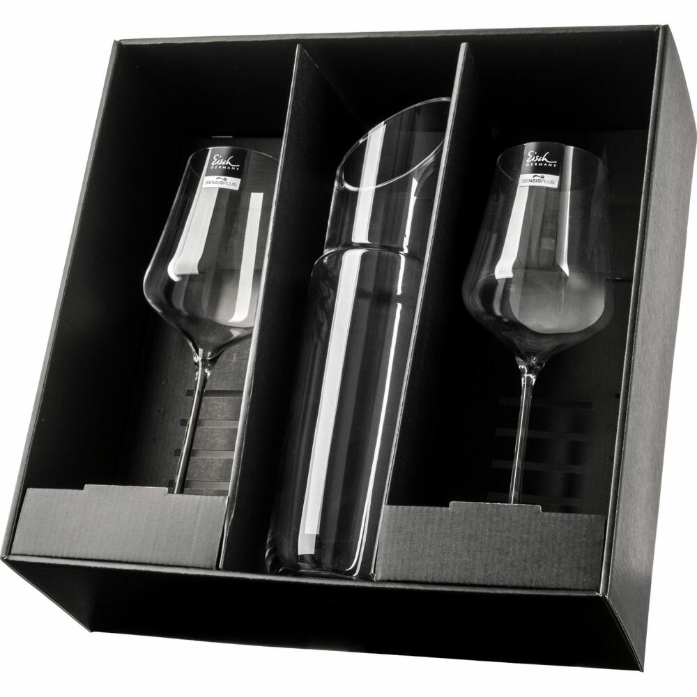 Eisch Geschenkset Sky Sensiplus, 3-tlg., Weißweinglas, Karaffe, Weinglas, Kristallglas, 25181099