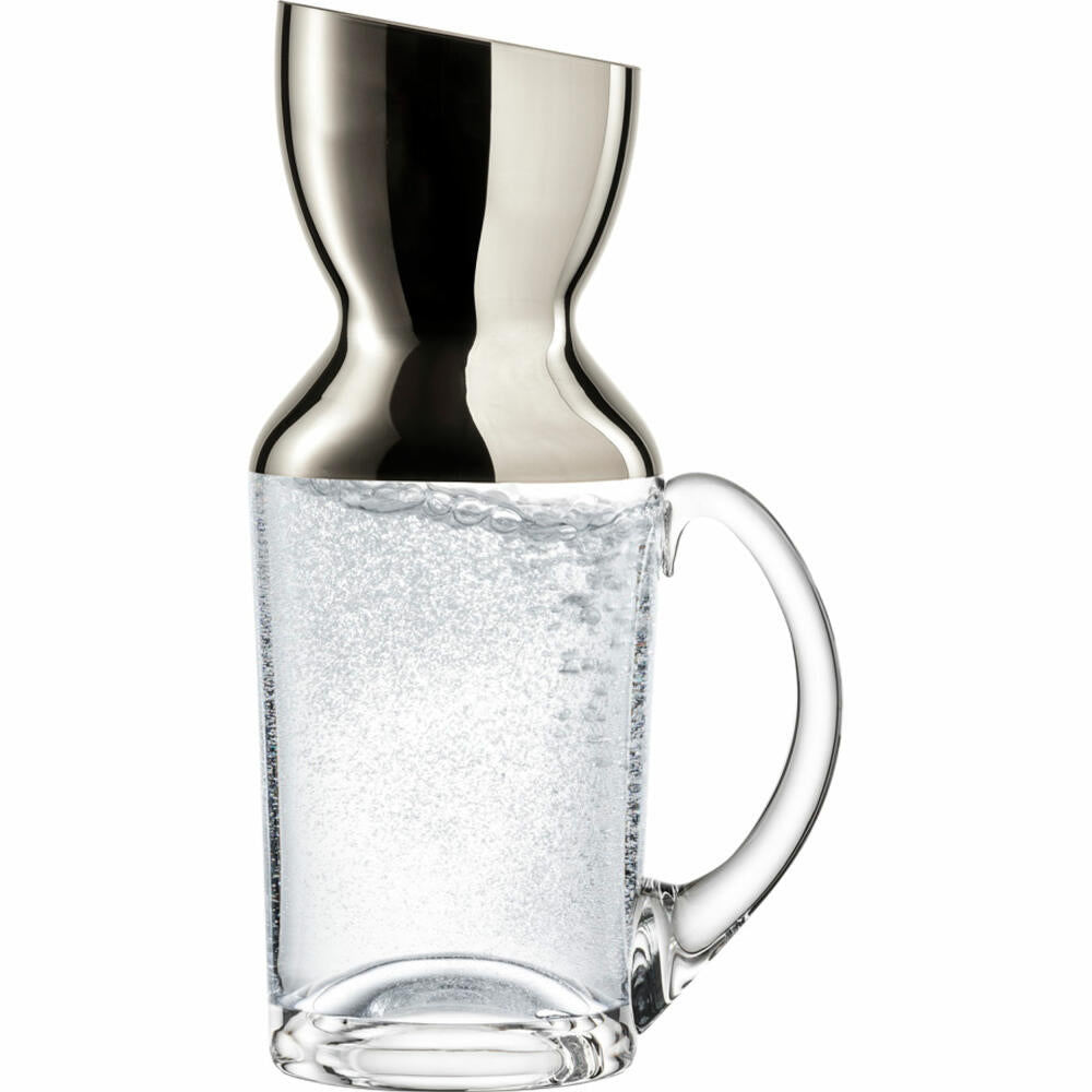 Eisch Krug No Drop, Glaskrug, Wasserkrug, Weinkrug, Karaffe, Kristallglas, Platin, 1 L, 30161611