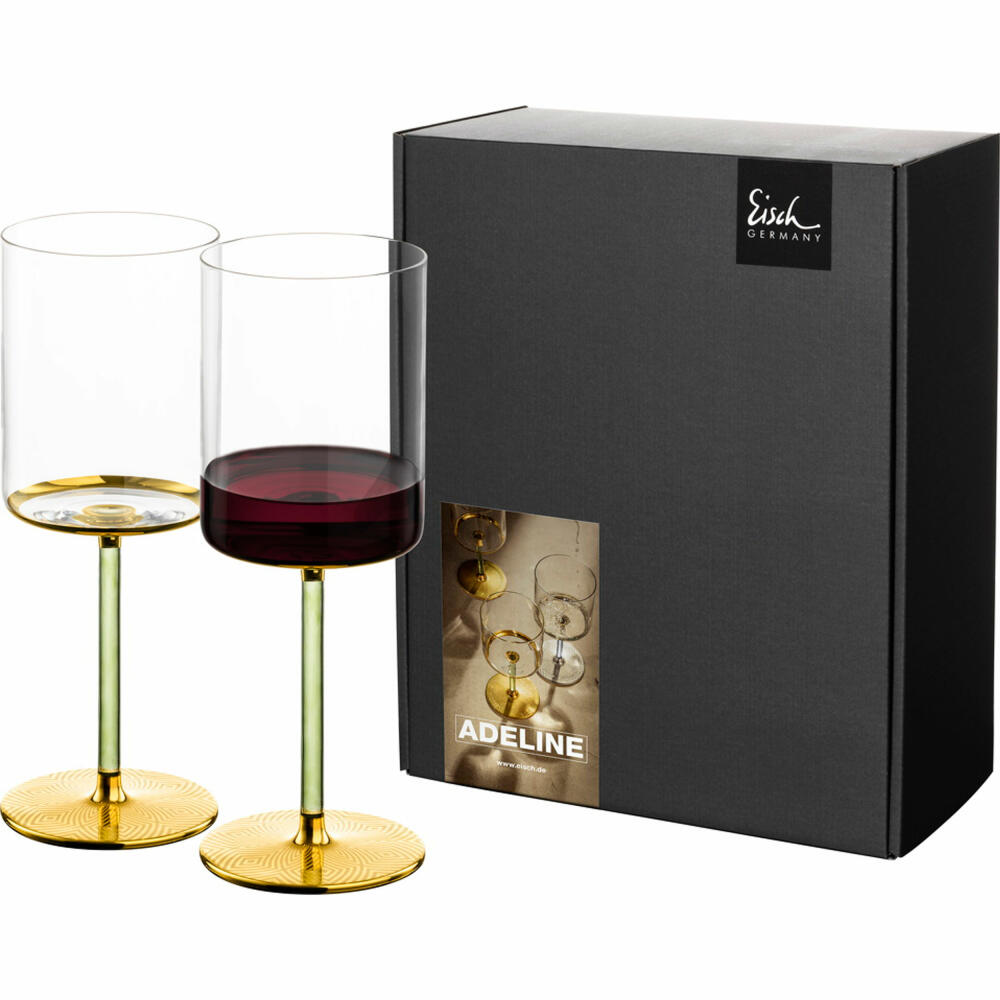 Eisch Rotweingläser Adeline, 2er Set, Rotweinglas, Weinglas, Rotweinglas, Glas, Gold, 440 ml, 15691021