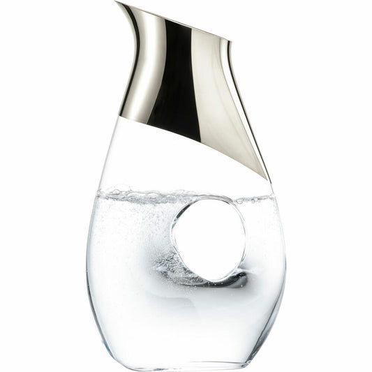 Eisch Krug No Drop, mit Durchgriff, Glaskrug, Wasserkrug, Weinkrug, Karaffe, Kristallglas, Platin, 1 L, 30170616