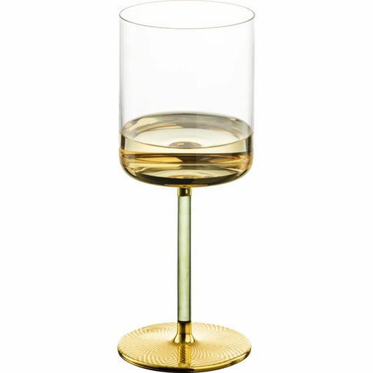 Eisch Weißweingläser Adeline, 2er Set, Weißweinglas, Weinglas, Weißwein Glas, Gold, 400 ml, 15691031