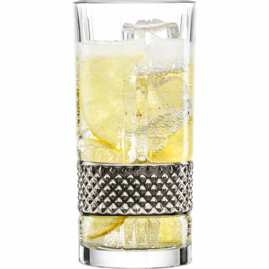 Eisch Longdrink Glen, 2er Set, Longdrinkglas, Cocktailglas, Wasserglas, Glas, Platin, 350 ml, 78854402