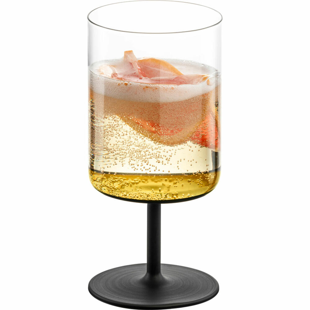 Eisch Cocktailgläser Secco Flavoured, 2er Set, Cocktailglas, Wasserglas, Trinkglas, Glas, Gold / Schwarz, 440 ml, 15693092