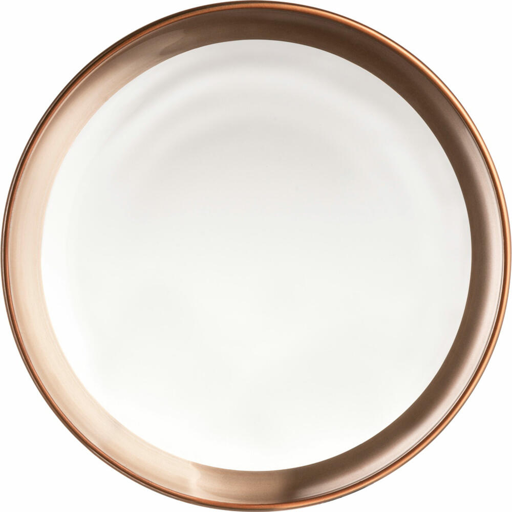 Eisch Teller Kaya Copper, 2er Set, Dessertteller, Kuchenteller, Speiseteller, Kristallglas, Kupfer, Ø 21 cm, 77356721