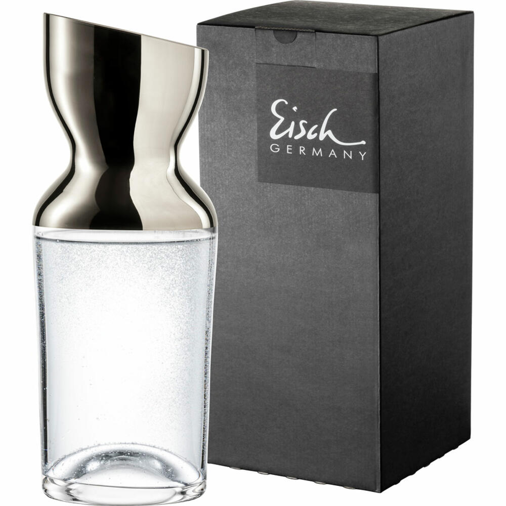 Eisch Karaffe No Drop, Wasserkaraffe, Weinkaraffe, Kristallglas, Platin, 1 L, 30184311