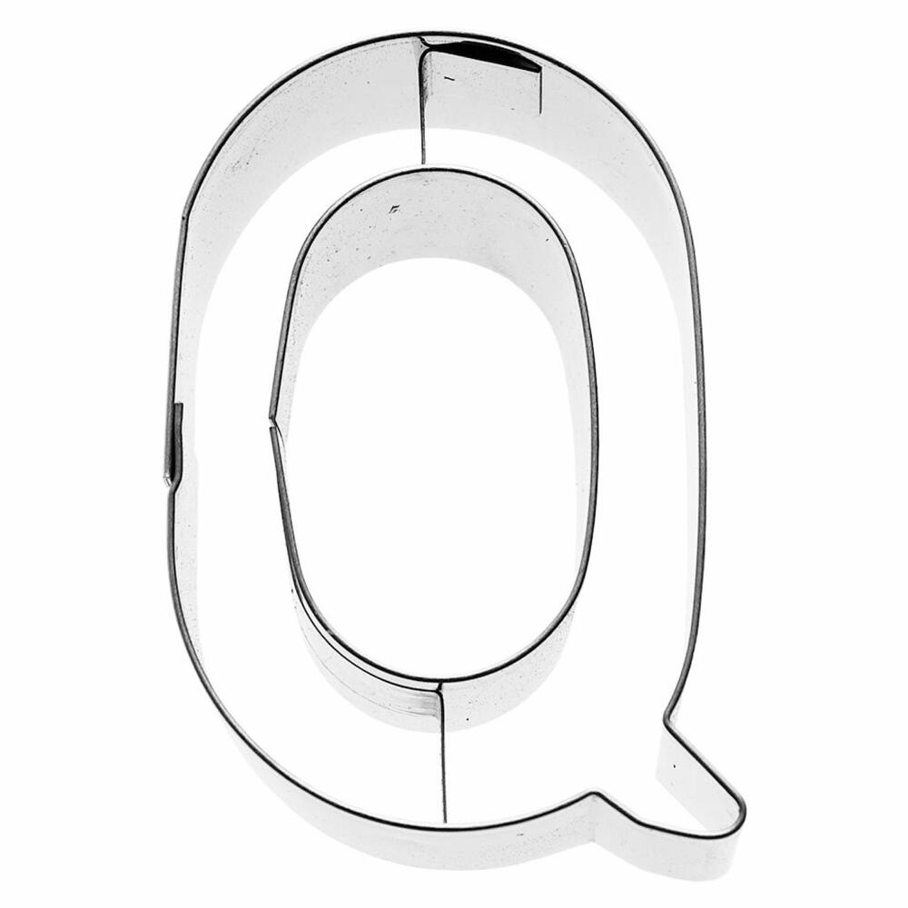 Birkmann cookie cutter letter Q, cookie cutter, cookie mold, biscuit, cookies, stainless steel, 6 cm, 196452