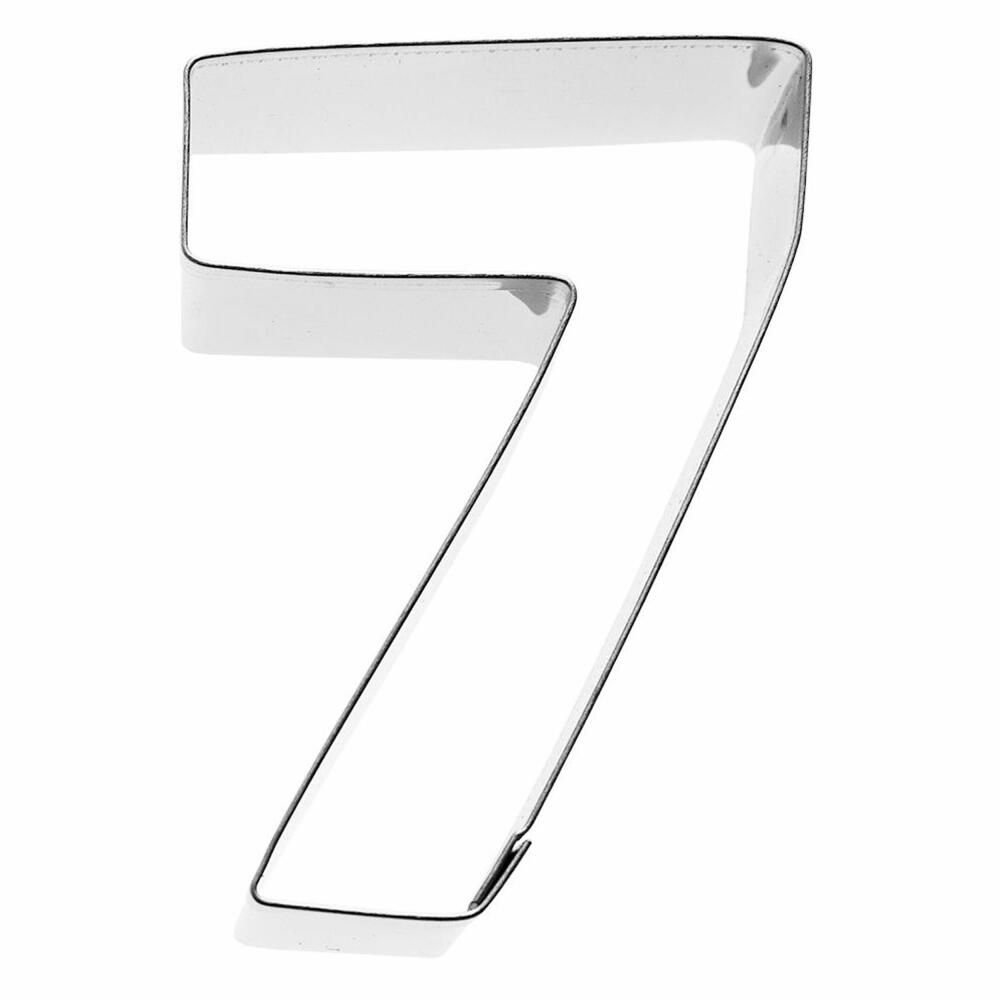 Birkmann Ausstechform Zahl 7, Ausstecher, Plätzchenform, Keks, Plätzchen, Edelstahl, 6 cm, 196629