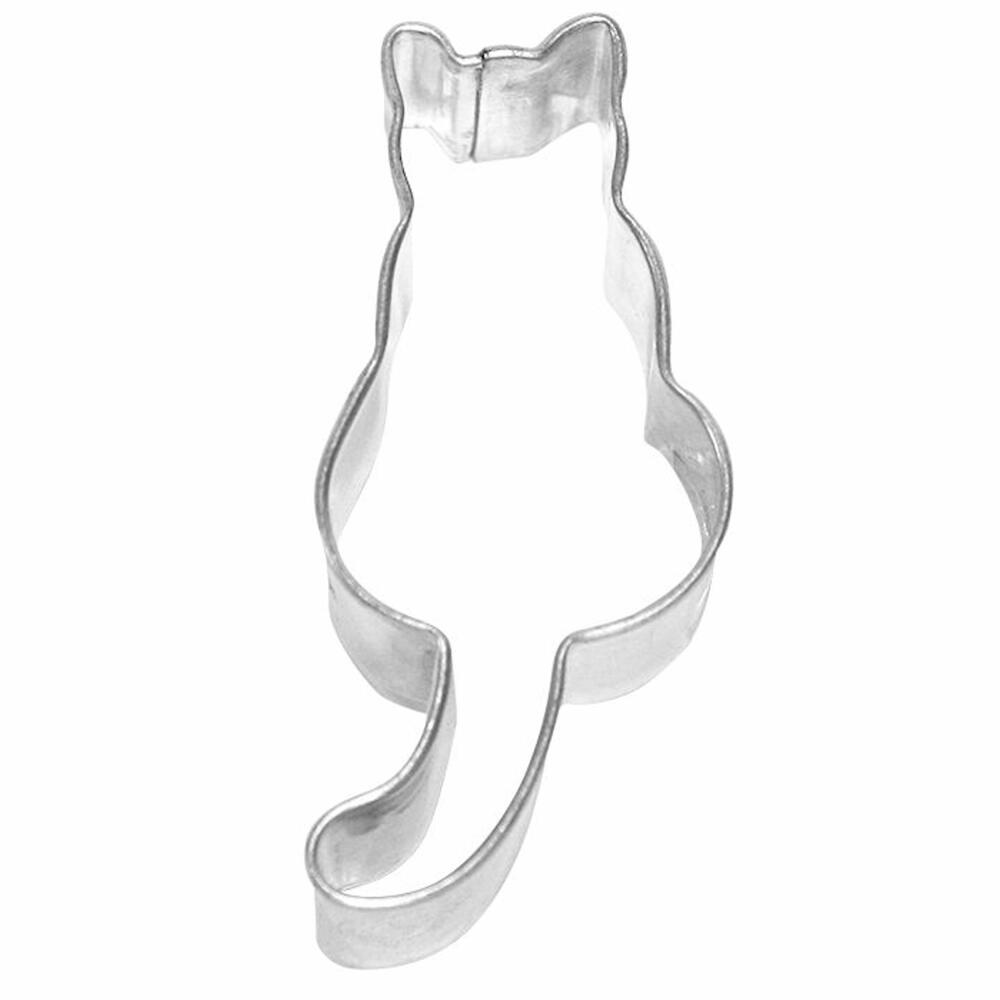 Birkmann Ausstechform Katze Sitzend, Ausstecher, Plätzchenform, Keks, Plätzchen, Edelstahl, 7 cm, 194687