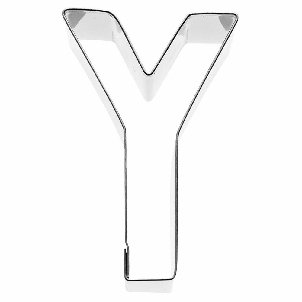Birkmann cookie cutter letter Y, cookie cutter, cookie mold, biscuit, cookies, stainless steel, 6 cm, 196537