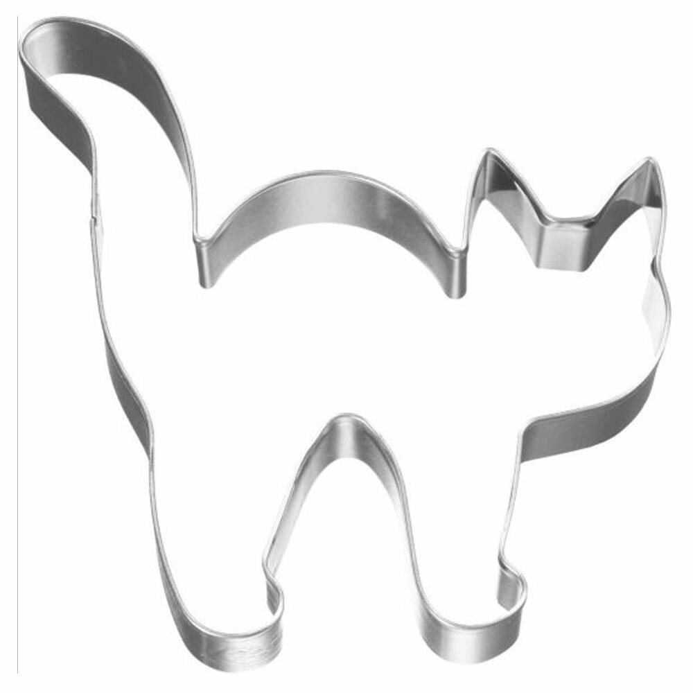 Birkmann cookie cutter Halloween cat, cookie cutter, cookie mold, biscuit, cookies, stainless steel, 8 cm, 195202