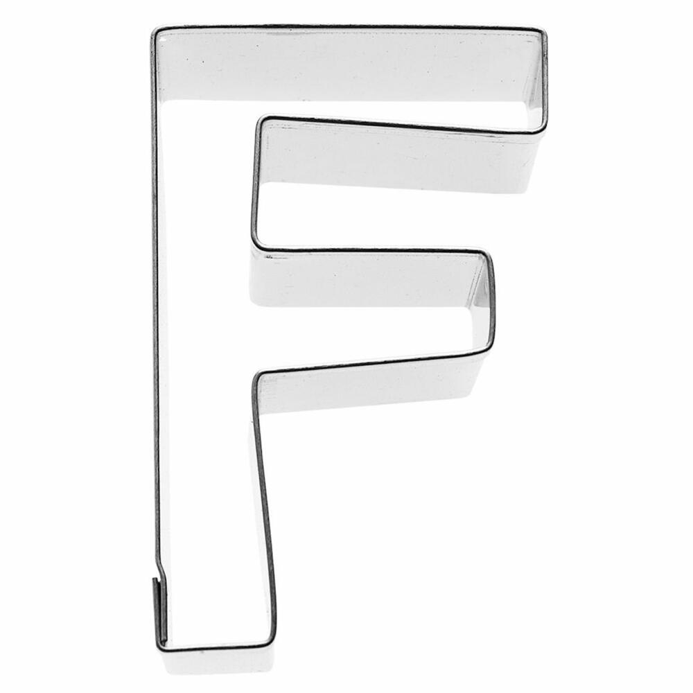 Birkmann Ausstechform Buchstabe F, Ausstecher, Plätzchenform, Keks, Plätzchen, Edelstahl, 6 cm, 196346