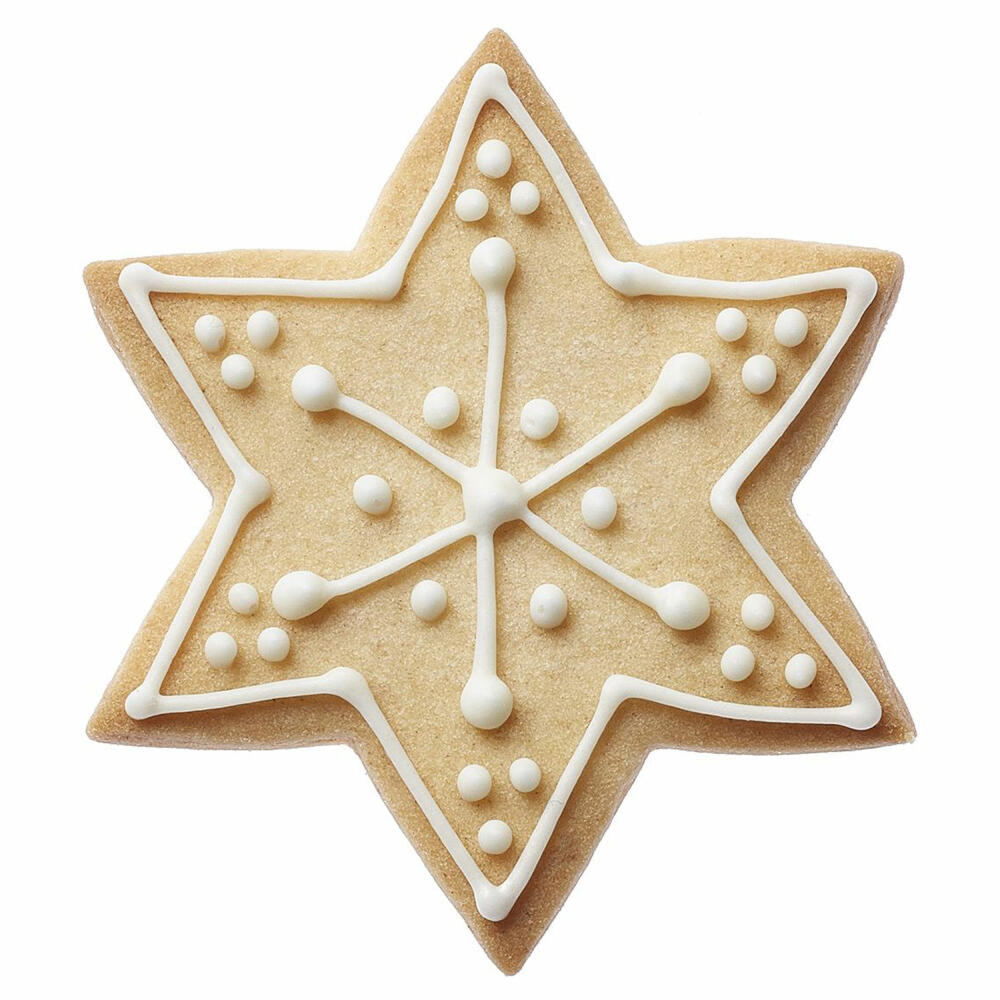 Birkmann star cookie cutter, 3-piece, cookie cutter, cookie mold, biscuit, cookies, stainless steel, 2.5 / 3 / 4 cm, 196018