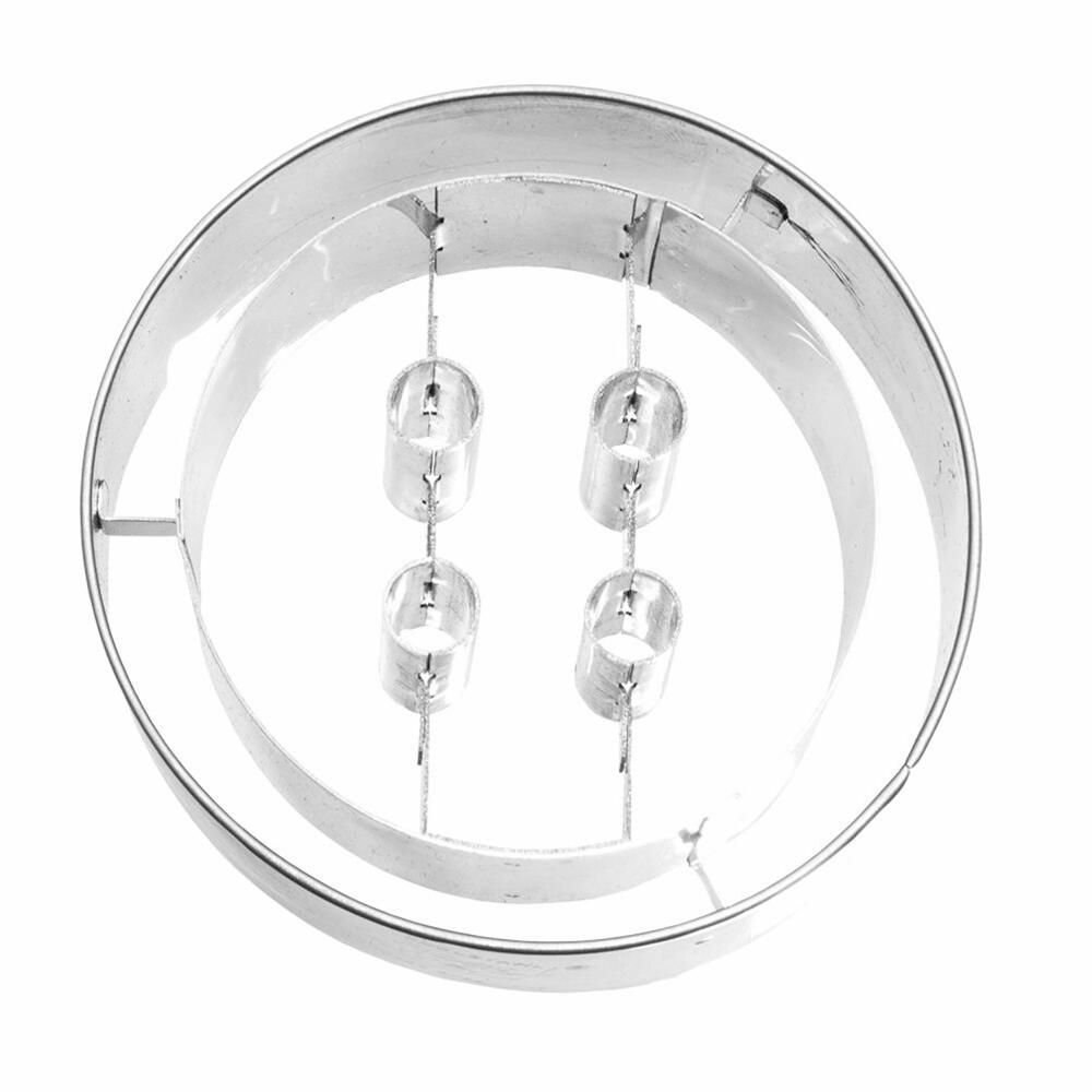 Birkmann cookie cutter button, cookie cutter, cookie shape, biscuit, cookies, stainless steel, 6 cm, 193376
