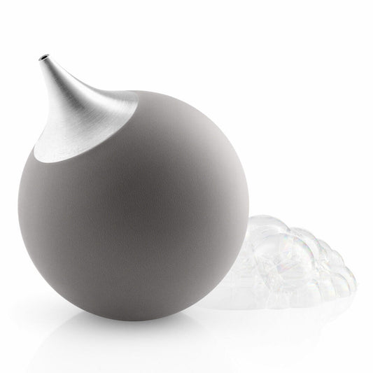 Eva Solo Soap Dispenser Elephant Grey, Dosing Dispenser, Soap Container, Silicone, Plastic, Stainless Steel, Grey, Ø 8 cm, 530676