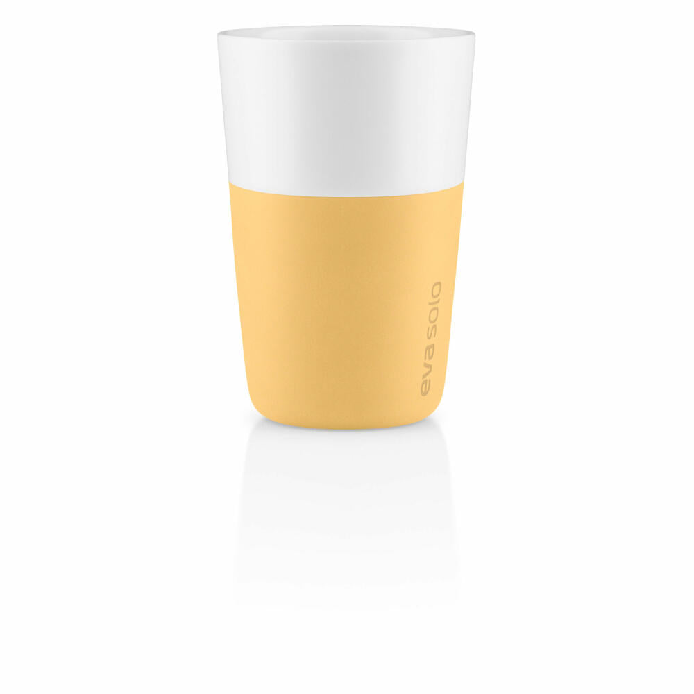 Eva Solo Cafe Latte Mug Golden Sand, set of 2, coffee mug, cup, porcelain / silicone, 360 ml, 501125