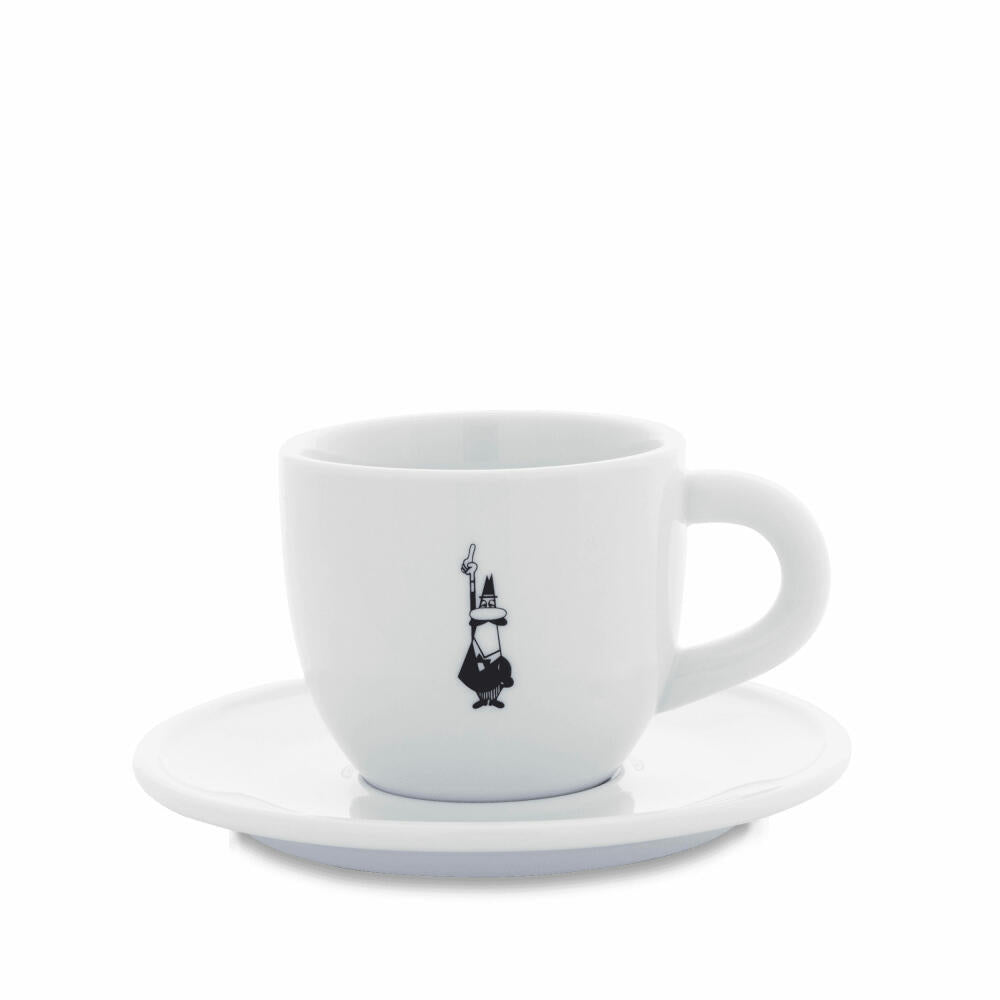 Bialetti Cappuccino Cup Istituzionale, with Saucer, Cappuccino Cup, Coffee, Porcelain, 240 ml, Y0TZ097