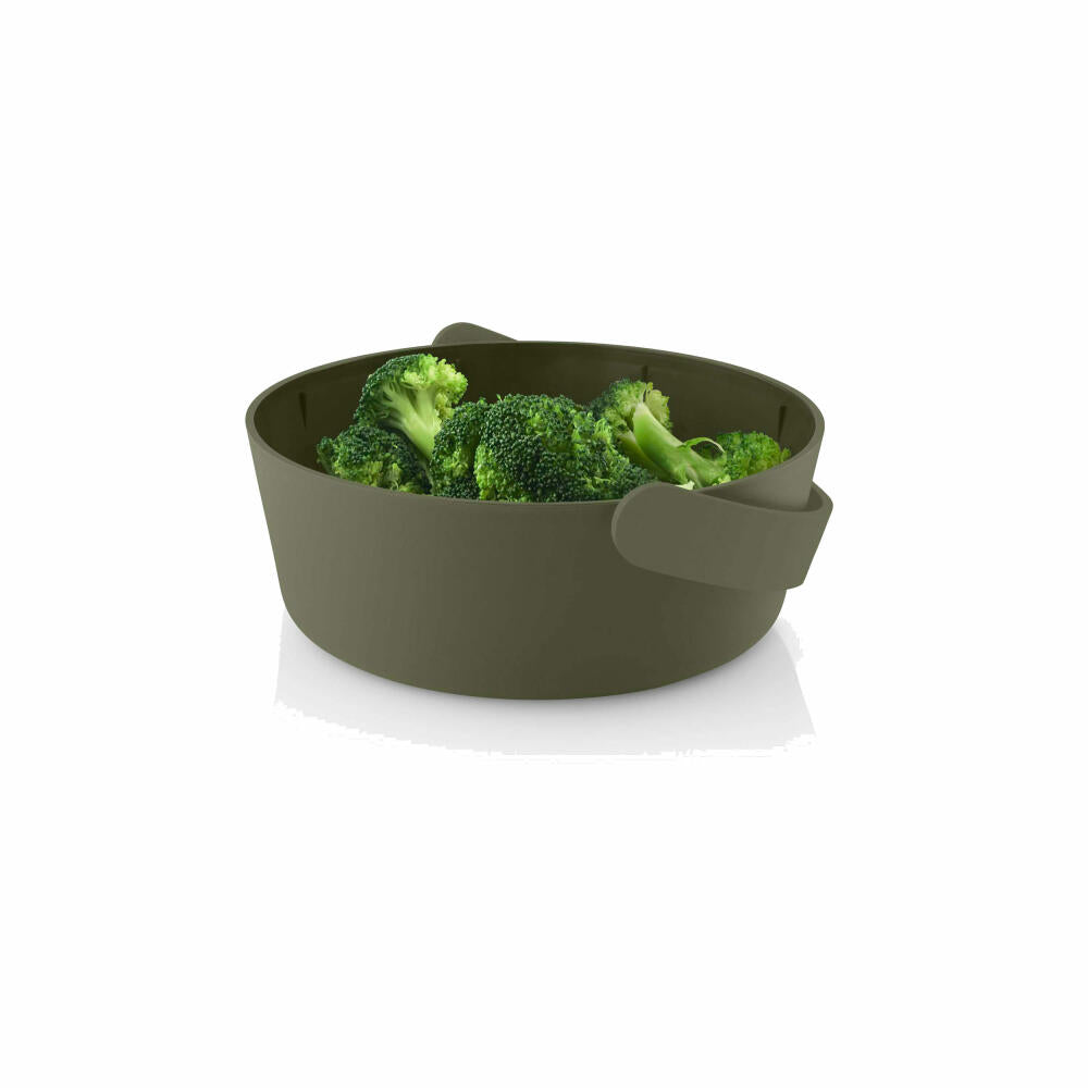 Eva Solo Mikrowellendämpfer Green Tool, Dampfgarer, Dämpfer für Mikrowelle, Glas, Kunststoff, Dunkelgrün, 2 L, 531413