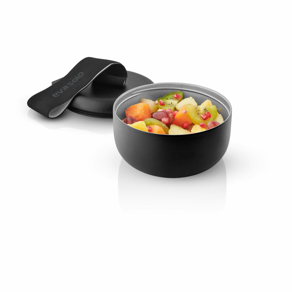 Eva Solo To Go lunch box, lunch box, snack box, thermal container, food container, stainless steel, black, 750 ml, 503077