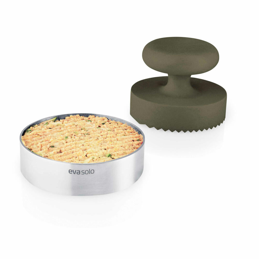 Eva Solo Patty-Presse Green Tool, Burgerpresse, Hamburger Presse, Edelstahl, Kunststoff, Grün, D 9.1 cm, 531501